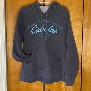 Cabela’s grey with teal embroidered sweatshirt